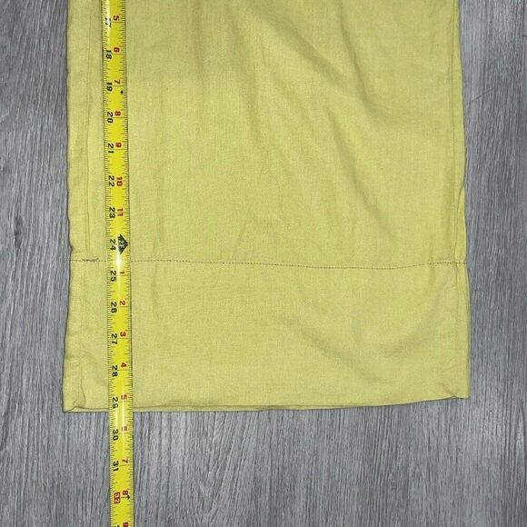 Free People Wide Leg Pants Women’s 6 Trousers High Waist Linen Blend Belted Boho - Picture 14 of 15